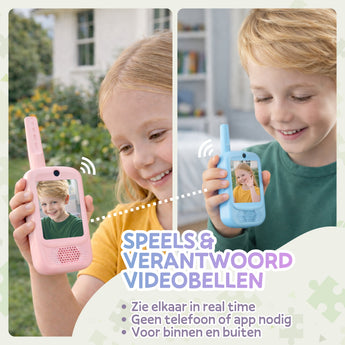 Walkie-talkie Met Videofunctie – Dubbele Camera, Voor Kinderen – Ideaal Voor Kamperen, Wandelen En Buitenspelen