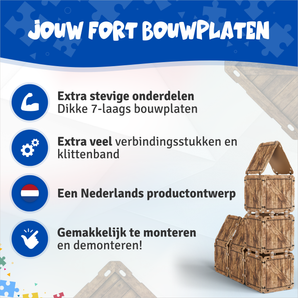 Zestaw płyt do budowy fortu - Zestaw do budowy domku do zabawy - Budowanie fortu