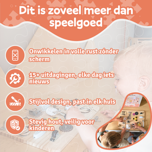 Trebord med aktiviteter - Busyboard