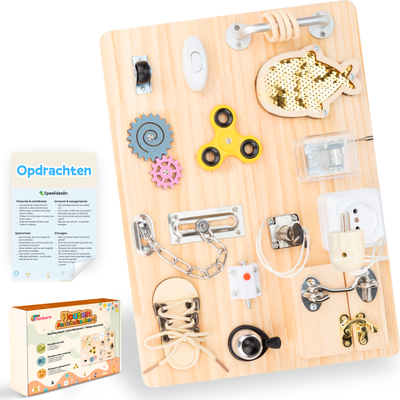 Trebord med aktiviteter - Busyboard