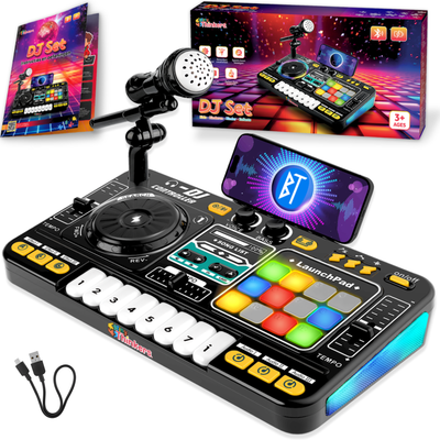 DJ-sett for barn med Bluetooth og mikrofon - oppladbar